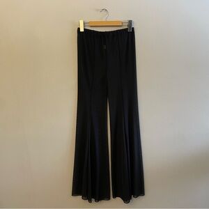 Black Sheer Mesh Flare Pull-On Pants – Size Small EUC